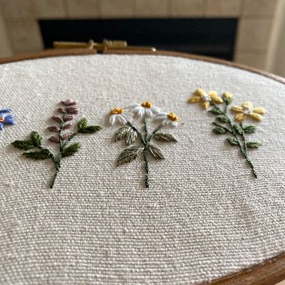 Oval Floral Embroidery Hoop