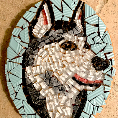 Mosaic Tile Artwork - Commissioned Pet - Cheveyo