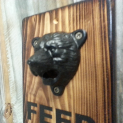 Bear Bottle Opener With Magnetic Catch Feed The Bear