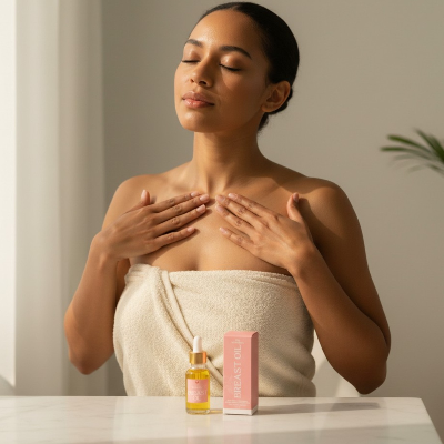 Organic Breast Oil For Lymphatic Support & Breast Health