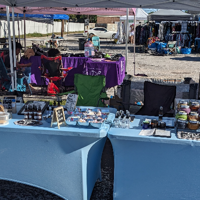 10x10 Tent Booth Set Up With Weights