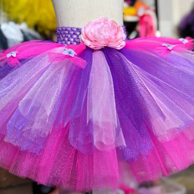 Purple Petals & Pink Blooms Tutu