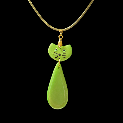 Polymer Clay Kitty Necklaces