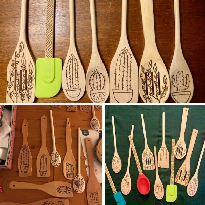 Woodburned Spoons