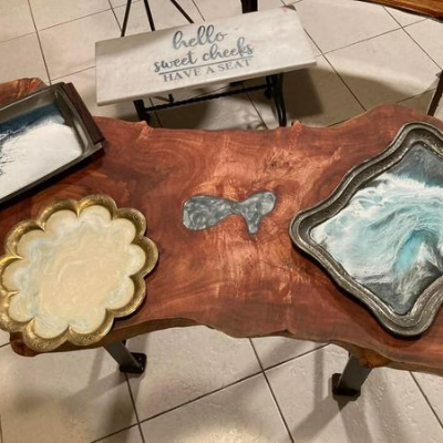 Assortment Of Furniture And Serving Trays
