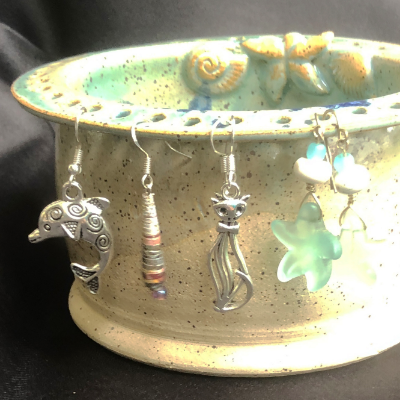 Pottery Jewelry Bowl - Earring Bowl -Jewelry Organizer