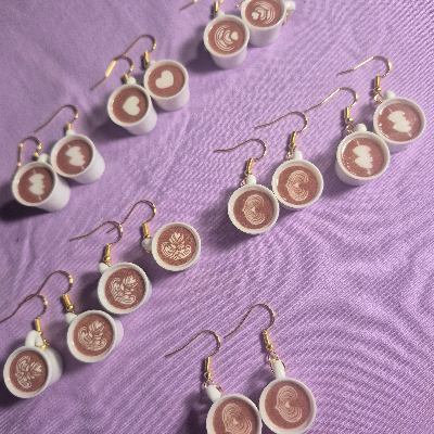 Latte Art Earrings