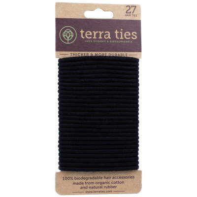 Natural Rubber & Organic Cotton Hair Ties - 27 Pack