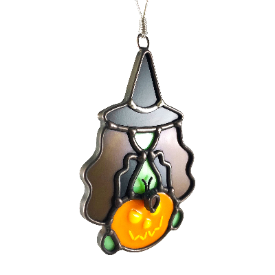 Stained Glass Witchy Woman Ornament