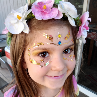 Face Paint Festival Gems And Glitter