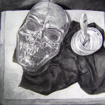 Framed 24x30 Graphite Darwing "The Mask"