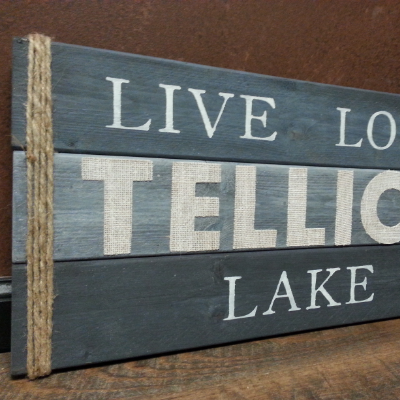 Lake Sign Rustic Decor