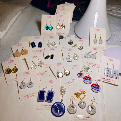 Watch Face Earrings