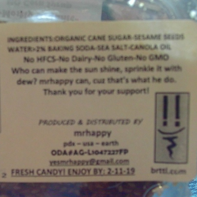 Black & White Sesame ...Brttl... Vegan Sesame Seed