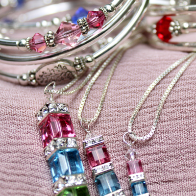 Handmade  Birthstone Sterling Silver Neclaces