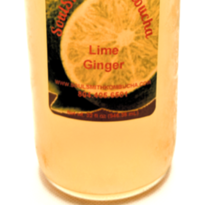Soulsmith Lime Ginger Kombucha 32 Oz.