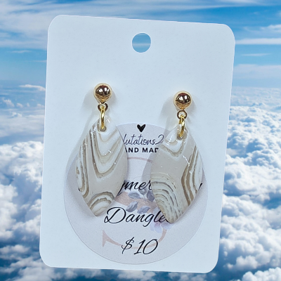 Polymer Clay Nuetral Earrings