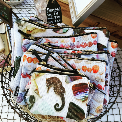 A Day Shelling, Zippered Pouches