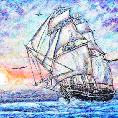 "Ship"...11" X14" ,Print Of Original Painting