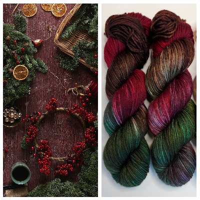 Woodland Christmad Hand Dyed Yarn