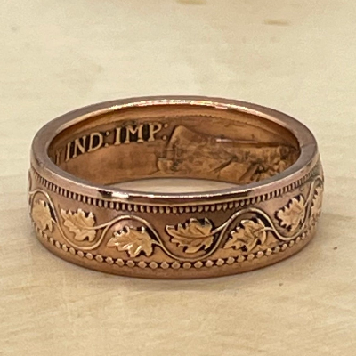 Canada Large Cent Leaf Coin Ring