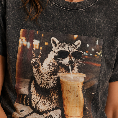 The Trash Panda Mineral Washed Tee