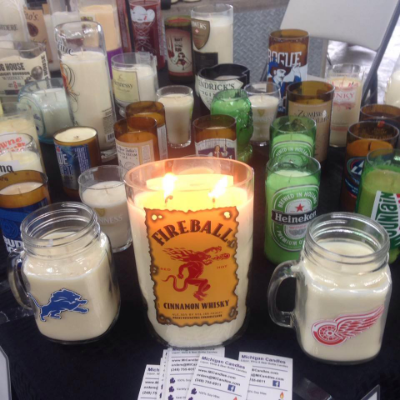 Amazing Soy Candles Made From Reclaimed Liquor, Wine And Beer Bottles.