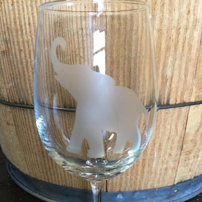 Elephant Wine Glass