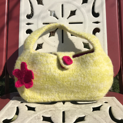 Hand Knit Felted Bags