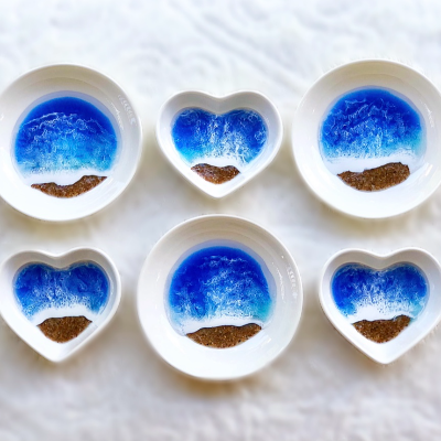Porcelain Dishes - Ocean Resin