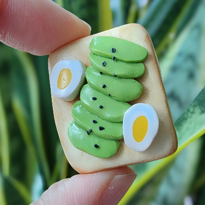 Handcrafted Toast Magnets - Kitchen Decor - Polymer Clay Crafts
