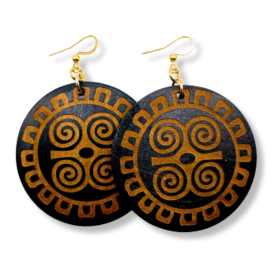 Adinkra - Engraved Earrings