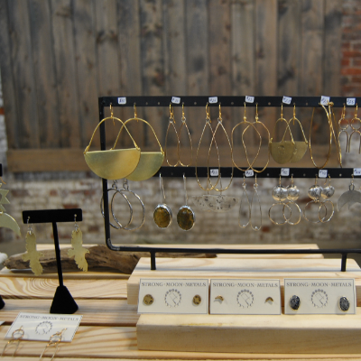 Brass Teardrop Hoops