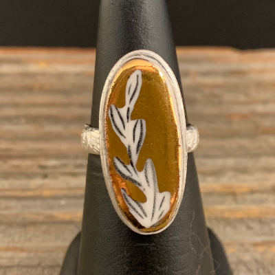 Bezel Set Rings With Custom Handmade Cabs By Sutton Ceramics
