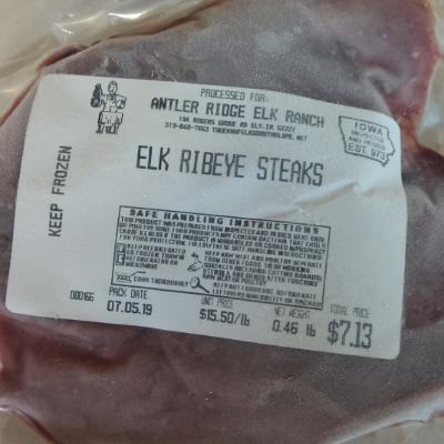 Elk Ribeye Steaks
