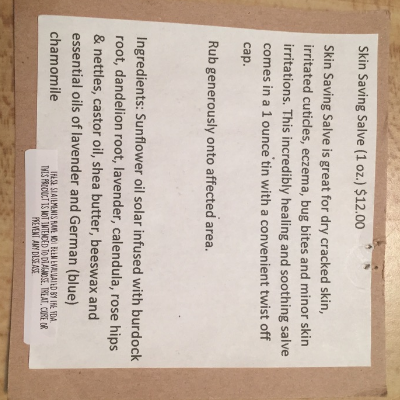 Skin Saving Salve