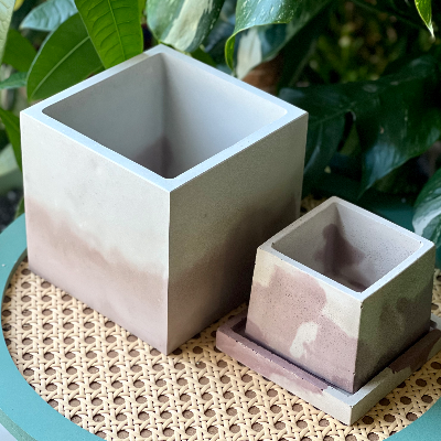 Hand Poured Cement Planters