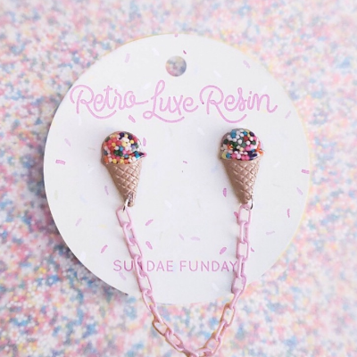 I Love Ice Cream Collar Clips