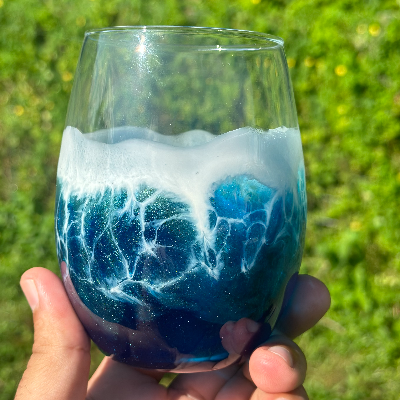 Ocean Resin Wine Glass