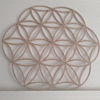 Wall Sacred Geometry Made From Recycled Wood.