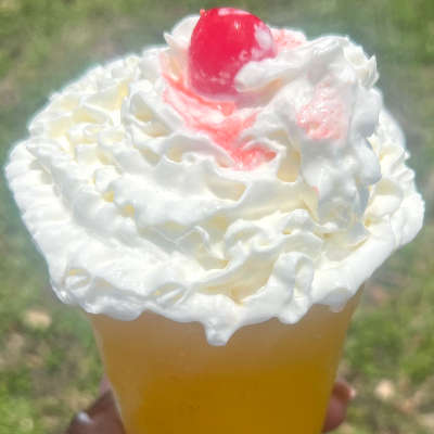 Frozen Mango Lemonade With Whipped Cream