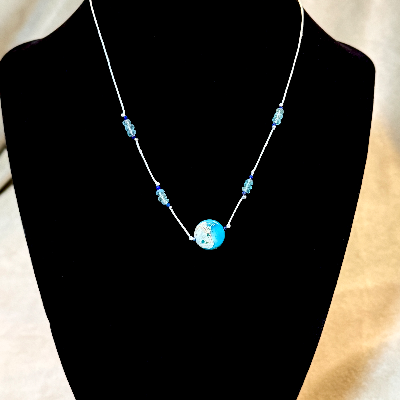 Ocean Blue Jasper, Apatite, And Lapis Necklace