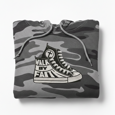 “Walk By Faith” Premium Embroidered Hoodie