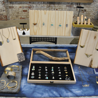 Brass Teardrop Hoops