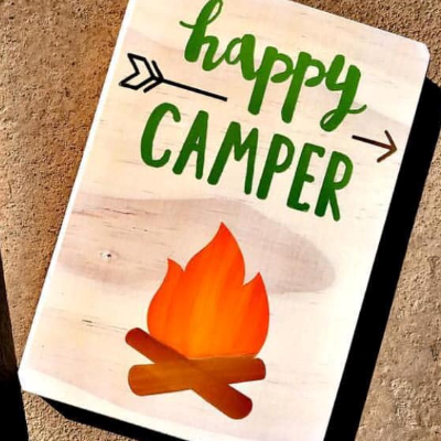 Happy Camper Wooden Sign