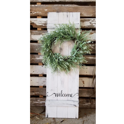 Welcome Wreath Porch Sign