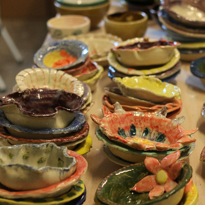 Hand Painted And Hand Thrown Ceramic Bowls