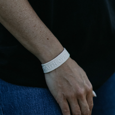 "Faith Over Fear" Woven Bracelet