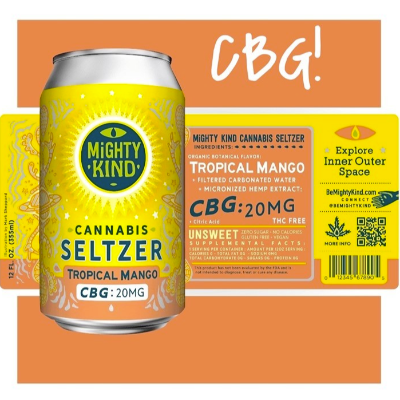 Mighty King Tropical Mango Cbg Seltzer