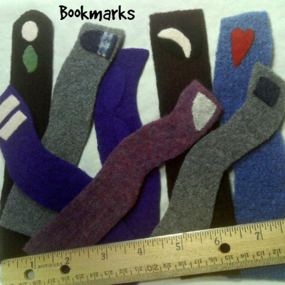 Felted Wool Bookmarks